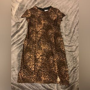 Animal print mid dress